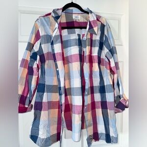 Croft & Barrow Women's Plus Plaid Shirt